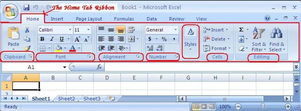 Ribbon And Tabs In Excel W3schools Ribbon And Tabs In Excel W3schools