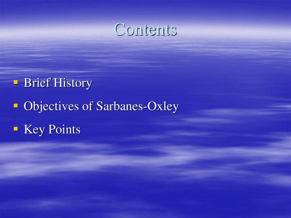 Sarbanes-Oxley: Key Takeaways and Insights